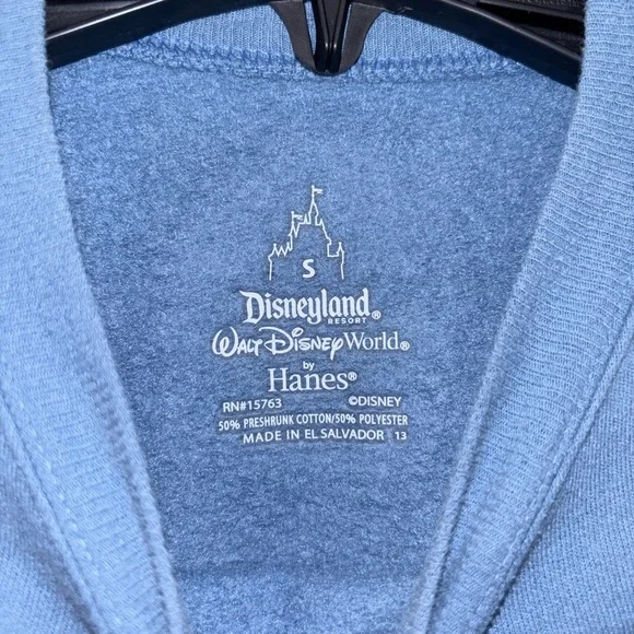 WALT DISNEY WORLD Disney Land Resorts Mickey Mouse Sweatshirt SZ M Blue Pullover - Picture 3 of 4